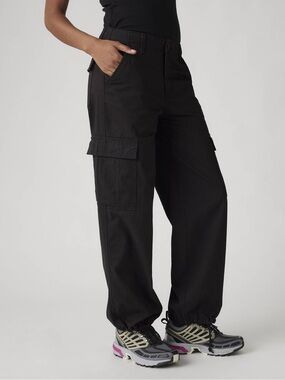 Levi’s Sz 28 94s Baggy Black Cargo Utility Relaxed Pants